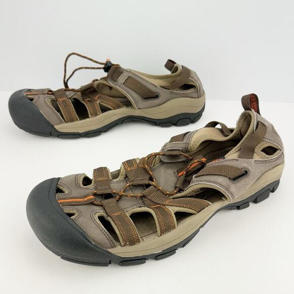 Keen Owyhee Sandal Faux Leather Mesh Lined Water Cap Toe Pull‎ Lace Shoes Sz 13 main image 8